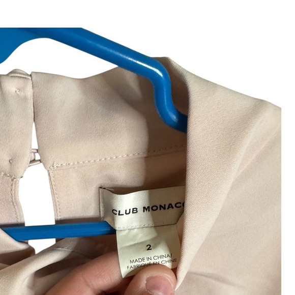 Club Monaco SleevelessTwist Neck Dress Pink Rose Size 2 Career Classy Minimalist - Picture 3 of 8